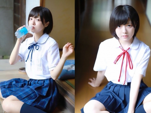 短髮控要瘋了！清新鄰家女孩「南 なこ」制服喝水照超萌　透明感突破天際啊