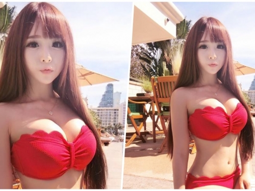 童顏巨乳妹「胸前長輩超偉大」，巨大視角殺到極點啊！