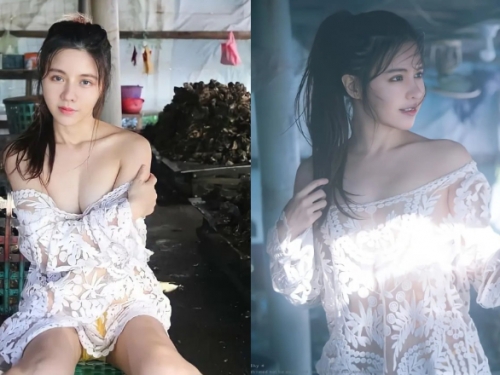 最辣青蚵嫂！蚵寮驚見火辣正妹「Kiki Lin」　透視薄紗好性感！