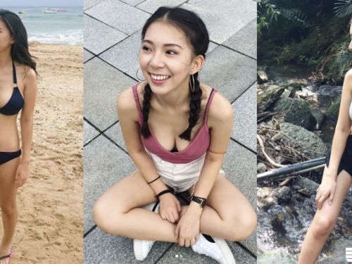 運動系「爆乳正妹」！超低胸背心的渾圓碗公奶，火辣到不行
