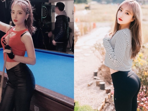 來挑兩桿！熱愛撞球的「翹臀美少女」Rahee，絕頂好曲線趴桌彎腰無人能忍！