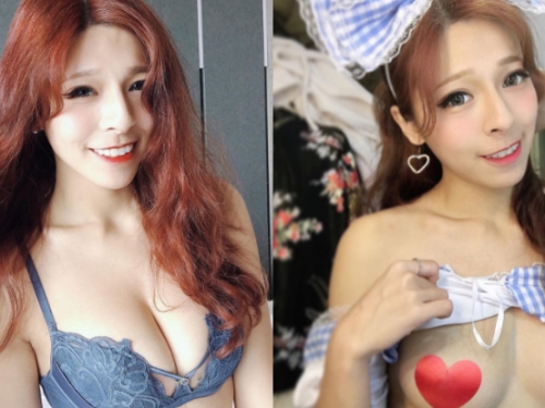 殺傷力太強！性感女僕「安Anna」上衣掀起尺度大開，軟嫩白皙的酥胸塞滿視覺！