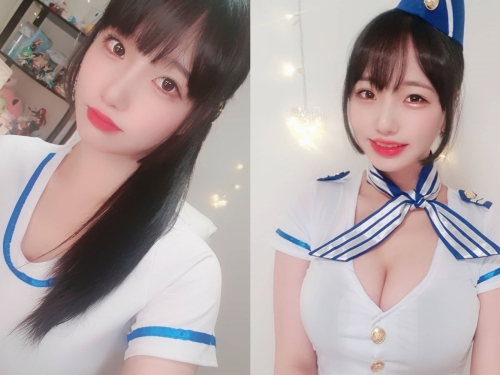 巨乳空姐「수련」貼身制服完美凸顯葫蘆型身材　辣炸「渾圓北半球」讓人鼻血狂噴
