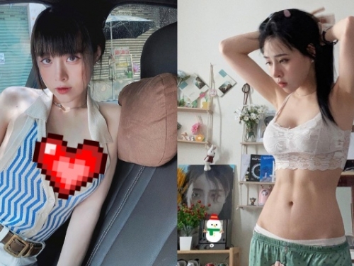 辣！正妹居家穿搭大秀「馬甲線纖腰」...還擁有一對飽滿車頭燈