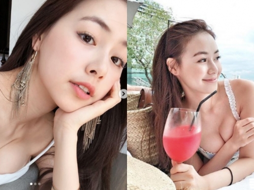 是仙女！台灣氣質正妹「coco」度假洋裝超低胸，仙氣之餘依然大辣口味的白嫩胴體！