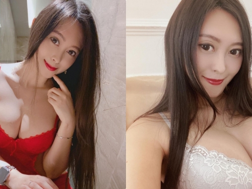 混血巨乳正妹「兔兔」爆乳裝好惹火，「豐滿的雙峰」讓人震撼！