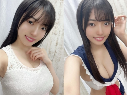 純潔G奶妹「櫻田愛音」粉嫩水煮蛋肌讓人想咬一口　渾圓飽滿「核彈雙乳」殺傷力十足