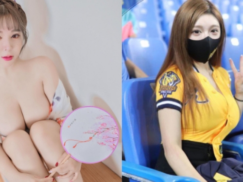 以為有四個膝蓋！球場巨乳甜心「本壘奈」讓人好想揮棒全壘打