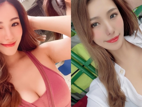 高挑正妹「又晞」瑜珈服曲線好辣，「飽滿的事業線」有夠吸睛！