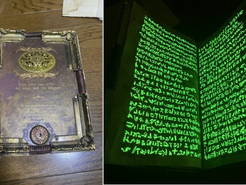 網友自製超炫「魔法書」 黑夜中翻閱會發光！