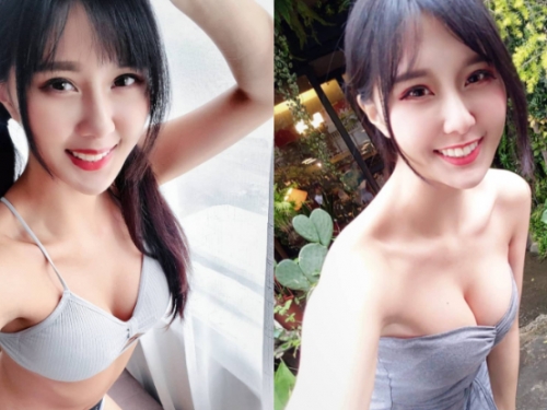 濠溝太辣眼！大眼正妹「羽晴Min」壯觀雙峰擋不住，甜美笑容昇華粉絲身心靈！