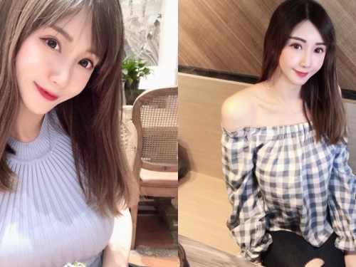 正妹「熊熊」削肩毛衣好凸顯兇兇曲線， 台南喝下午茶讓人想衝一波！