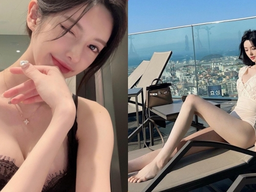 長腿辣妹「做日光浴超誘惑」，白嫩美腿「曲線好逆天」！