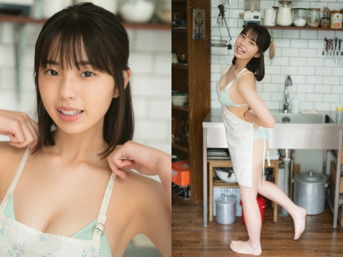 甜美小廚娘「菊地姫奈」只穿內衣爆乳做菜　誘人畫面讓人看了口水都滴下來
