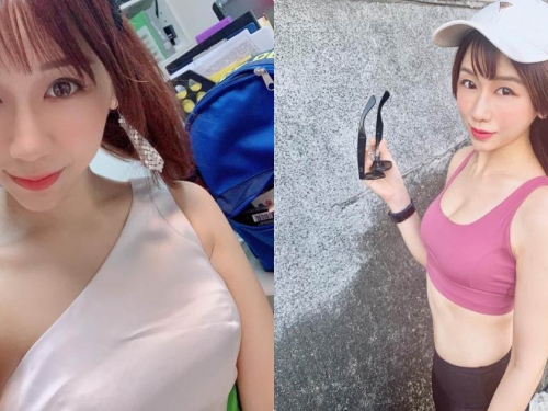 正妹鴨鴨「運動時秀出纖腰」，性感美乳曲線好養眼！