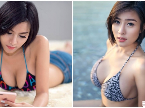 美乳姐姐的火辣誘惑！巨大雙峰「躺下後更大了」，畫面整個好邪惡啊