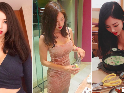 這視角讚！餐廳「氣質美乳妹」火辣身材太誘人！飽滿的「用餐畫面」有夠性感..