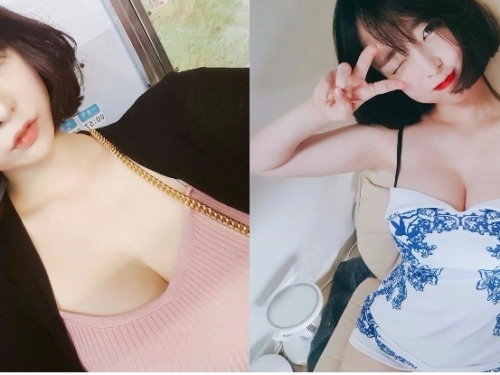 妹子「低胸睡衣」不斷下拉！表情迷濛嬌喊「不讓你睡」，讓人瞬間立正站好