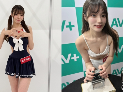 電眼美少女「宮下玲奈」穿學服比心，強烈電波讓人難以招架！