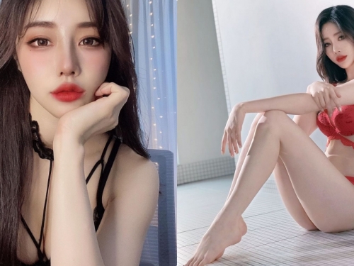火辣聖誕禮！美豔辣模「紅色內衣場面超辣」，極品曲線讓人震撼！
