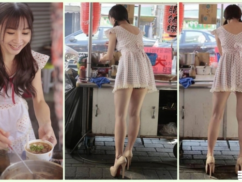 衝啊！大腸麵線攤「美腿老闆娘」身材有夠犯規！超養眼「服務畫面」讓客人捨不得走...