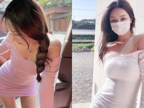 打開車門的「IG性感小姐姐」，「火辣前傾視角」讓人瘋狂！