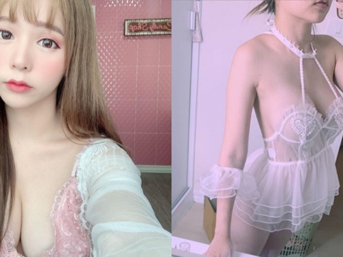 甜美女友的「色氣日常」！性感蕾絲透膚睡裙「美體乍現」誘惑力十足！