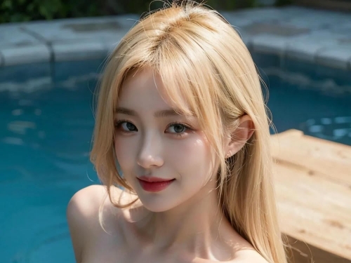 ★Patreon★ AI_Kaori - Blonde Woman, Bare Shoulders, Captivating Gaze - Part 1