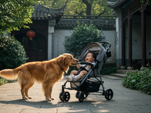 父去洗奶瓶 嬰兒車突下滑！竟是「牠」拯救了小主人