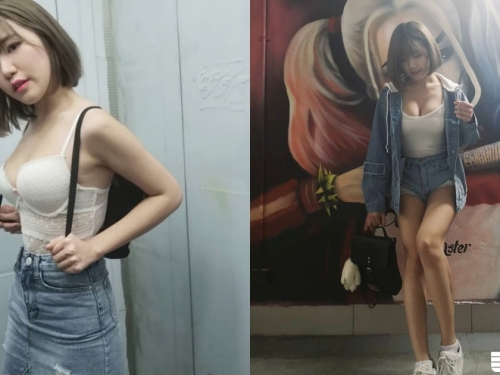這乳爆得太超過！正妹「糖糖」身材讓人好害羞，爆乳內衣路人不知道該看哪啦...