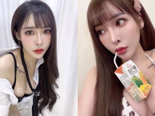 性感小妖精「姍姍33」自稱懶人　喝飲料能不用手就不用手