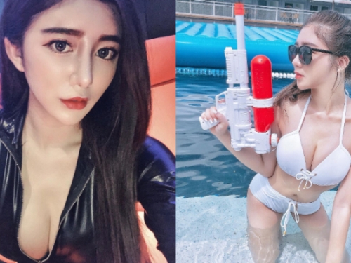 最正美甲師天燈妹化身性感「爆乳女特務」　皮衣胸前拉鍊拉不起來