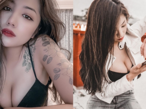 都滿出來了！個性正妹「艾森Eison」電眼紅唇超魅惑，連肩帶都hold不住那雙兇猛大長輩！