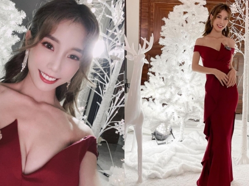 婚禮主持人「羅糖糖 Candy」甜美有氣質！深V小禮服秀「雪白美胸」畫面好養眼！