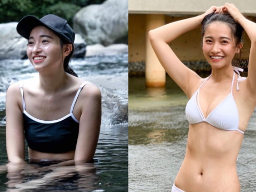 化工系花學姊「Allison」氣質天然超迷人，比基尼「狂展白皙辣體」太養眼！