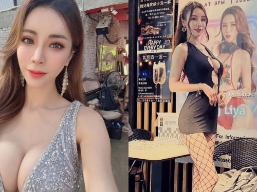 被自己辣到流鼻血！「Angel Liya」性感洋裝中路大開，「渾圓美乳＋網襪辣腿」太犯規