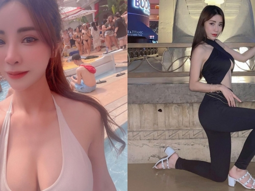 超兇猛的絕美御姐「Angel Liya」，交叉綁帶露出「雪白南半球」，衣服設計太心機啦！