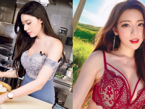 甜美女神「謝立琪 Kiki」爆乳捏壽司　網友：難怪奶香味那麼濃