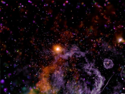 在這張奇怪的銀河系中心照片裡，出現了天文學家從未見過的東西
