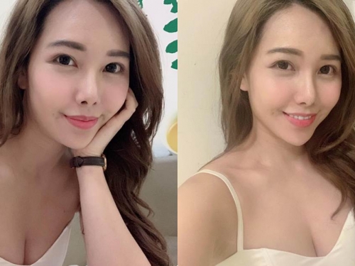 正妹直播主自拍展現「誘惑美乳」，低胸的深溝視角好迷人！