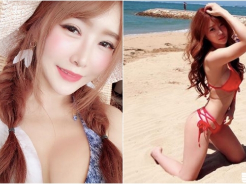 戀愛了！「浪漫長髮正妹」海邊展現傲人曲線！甜美可愛帶長輩出遊太孝順啦！