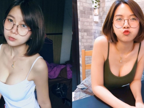 清秀「短髮眼鏡娘」竟然有巨乳身材　模範生私下是不良少女