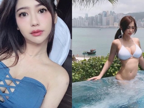 看起來有夠軟！巨乳宅妹「楊吉兒」泳池泡水奶香四溢，軟綿綿像兩團棉花糖！