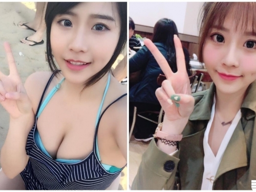 大奶正妹乳量驚人！兇兇身材愛搞怪，網友驚呼：這舌頭超靈活！