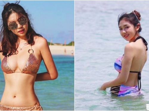 看不膩！「比基尼正妹」海邊嬉戲！青春洋溢「渾圓雙乳」讓人感受到夏天的魅力！