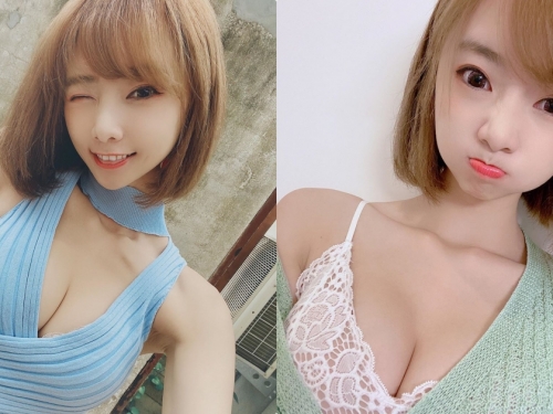 高挑E奶正妹優寶「迷人表情好甜美」，「深V辣曲線」實在好兇！