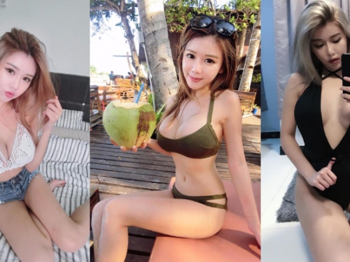 大滿足！「狂乳正妹」曬奶喝椰子汁！超清涼降火氣！