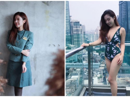 「氣質空姐」制服下暗藏胸器！超火辣身材與優雅氣質結合，看一眼就會戀愛！