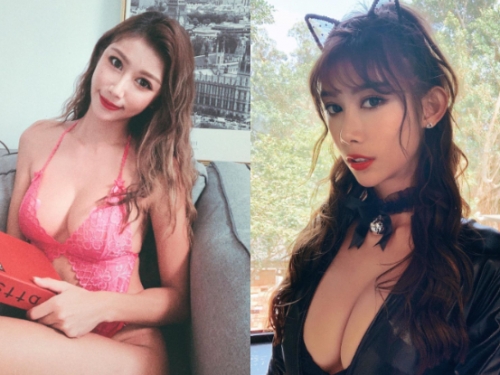 「步步Angela」晾深厚事業線表企圖，「強大乳力」讓男粉失去閱讀能力！