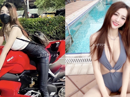 重機甜心「jinny啾甯」自備兩顆安全氣囊　巨乳「壓車」畫面太邪惡